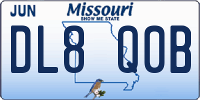 MO license plate DL8Q0B