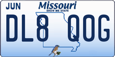 MO license plate DL8Q0G