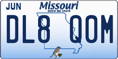MO license plate DL8Q0M