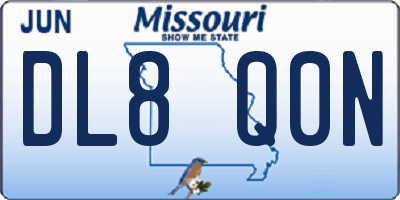MO license plate DL8Q0N