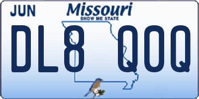 MO license plate DL8Q0Q