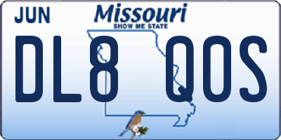 MO license plate DL8Q0S