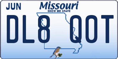 MO license plate DL8Q0T