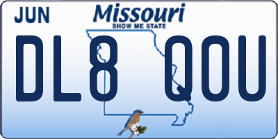 MO license plate DL8Q0U
