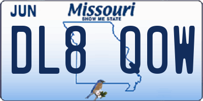 MO license plate DL8Q0W
