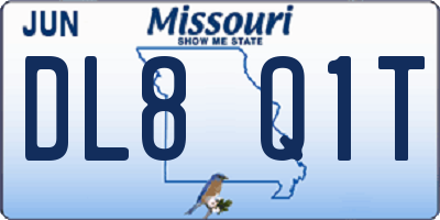 MO license plate DL8Q1T