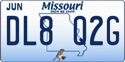 MO license plate DL8Q2G