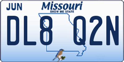 MO license plate DL8Q2N