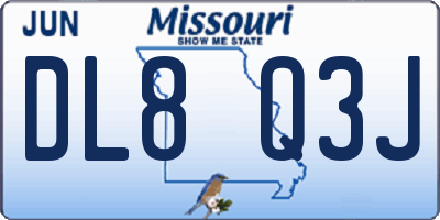 MO license plate DL8Q3J