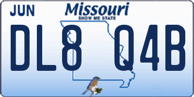 MO license plate DL8Q4B