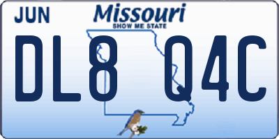 MO license plate DL8Q4C