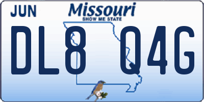 MO license plate DL8Q4G