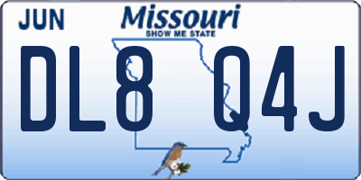 MO license plate DL8Q4J