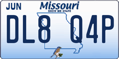 MO license plate DL8Q4P