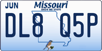 MO license plate DL8Q5P