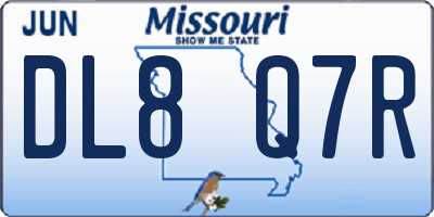 MO license plate DL8Q7R