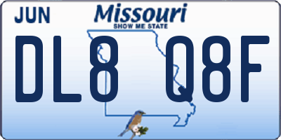 MO license plate DL8Q8F