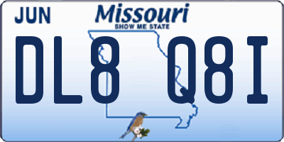 MO license plate DL8Q8I