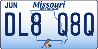 MO license plate DL8Q8Q