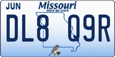 MO license plate DL8Q9R