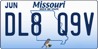 MO license plate DL8Q9V