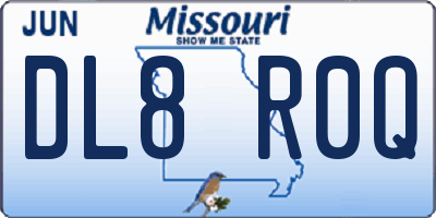 MO license plate DL8R0Q