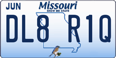 MO license plate DL8R1Q
