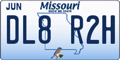 MO license plate DL8R2H