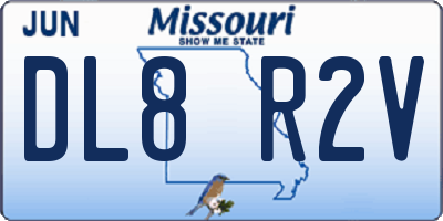 MO license plate DL8R2V