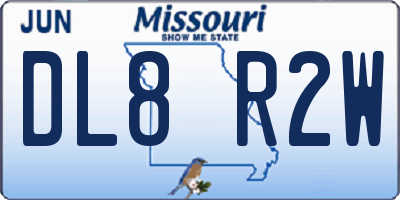MO license plate DL8R2W
