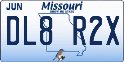 MO license plate DL8R2X