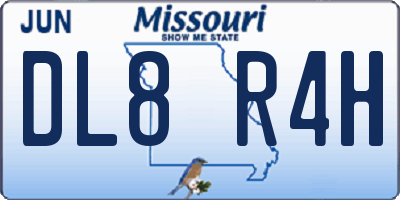 MO license plate DL8R4H