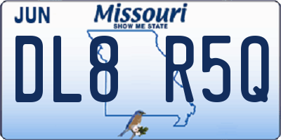 MO license plate DL8R5Q