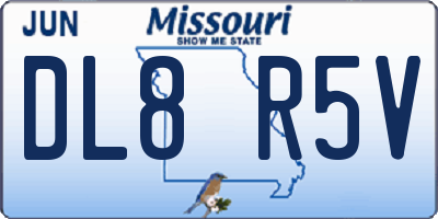 MO license plate DL8R5V