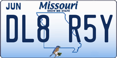 MO license plate DL8R5Y
