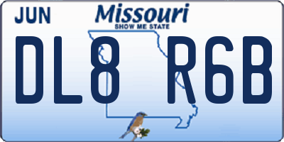MO license plate DL8R6B