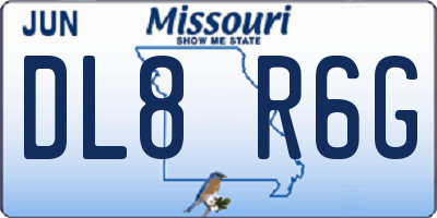 MO license plate DL8R6G