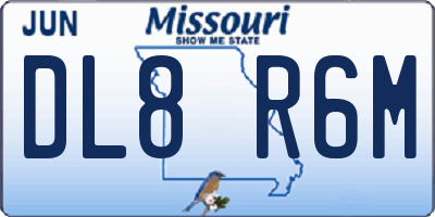 MO license plate DL8R6M