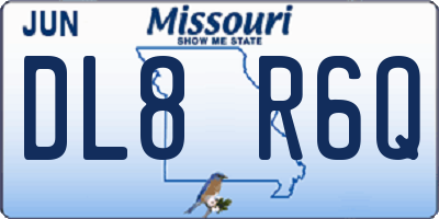 MO license plate DL8R6Q