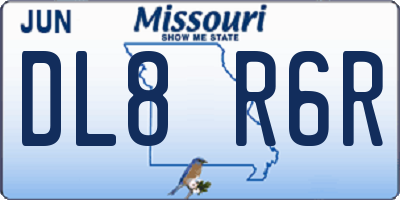 MO license plate DL8R6R
