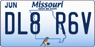 MO license plate DL8R6V