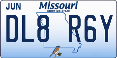 MO license plate DL8R6Y