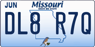 MO license plate DL8R7Q