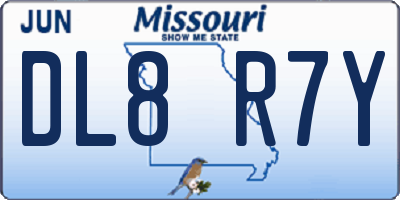MO license plate DL8R7Y