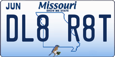 MO license plate DL8R8T