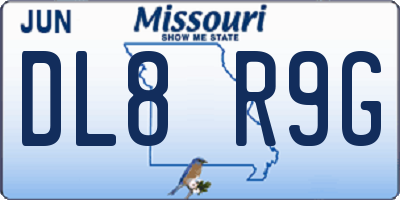 MO license plate DL8R9G