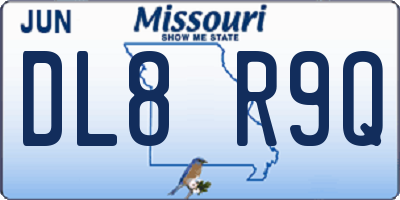 MO license plate DL8R9Q