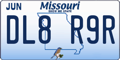 MO license plate DL8R9R