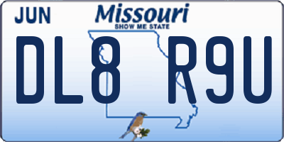 MO license plate DL8R9U