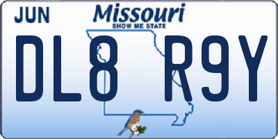 MO license plate DL8R9Y